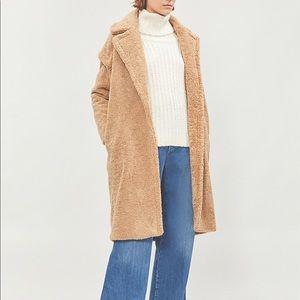 MAJE Oversized Shearling Teddy Coat